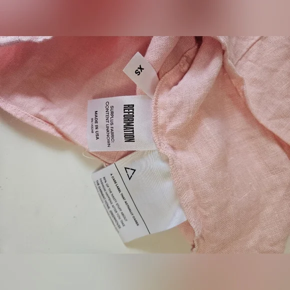 Reformation - Women's Pink Crop Top with Chic Design Sz XS - Picture 8 of 8